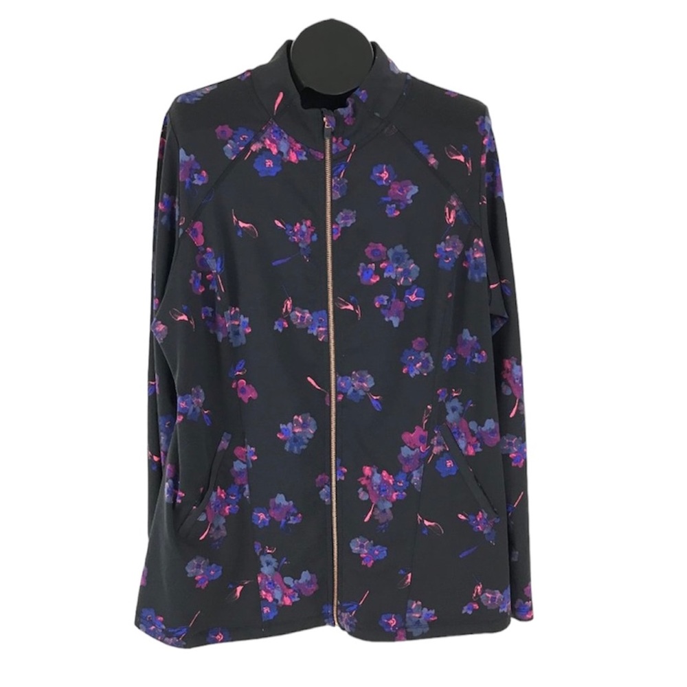 Lane Bryant Floral Peplum Active Jacket